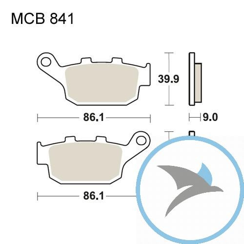 Bremsklotz Sinter hinten TRW oder 7323223 - MCB841SH