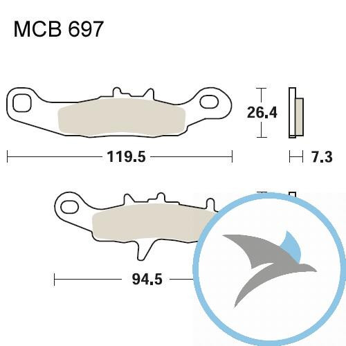 Bremsklotz Sinter SI TRW oder 7320583 - MCB697SI