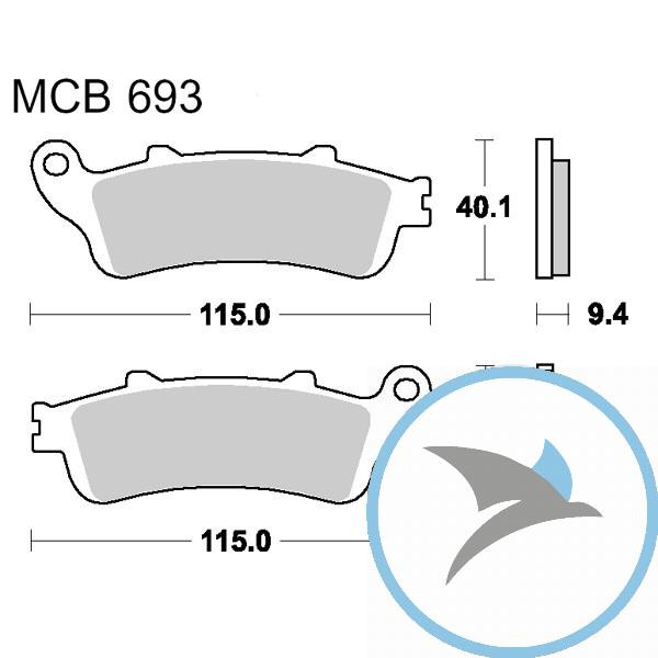 Bremsklotz Standard TRW oder 7320294 - MCB693