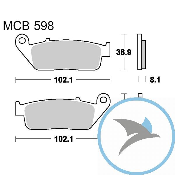 Bremsklotz Sinter Scooter TRW oder 7322811 - MCB598SRM