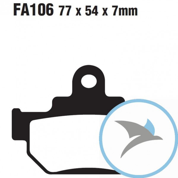 Bremsklotz Sinter R EBC oder 7871601 - FA106R