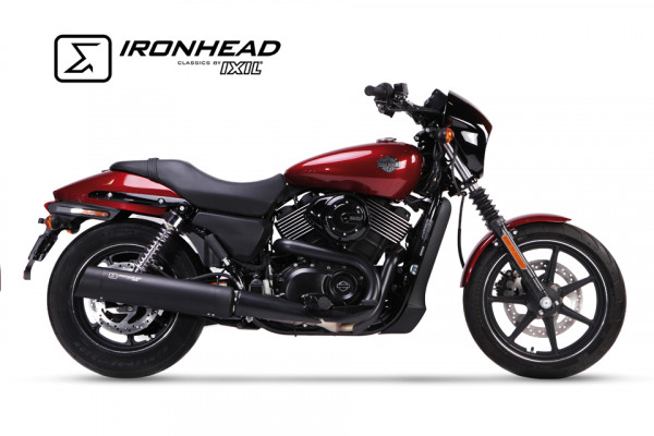 IRONHEAD Edelstahl-Endtopf Harley-Davidson Street 500/750, 14-16 Chrom/Schwarz