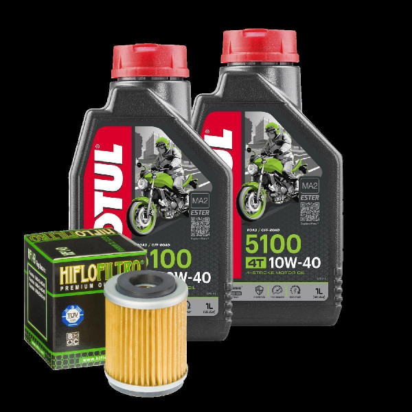 Yamaha YFM 250 XM Bear Tracker Service Kit Öl Motul 5100 10W40 Ölfilter