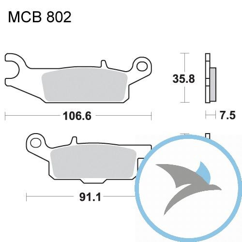 Bremsklotz Sinter SI TRW oder 7321235 - MCB802SI