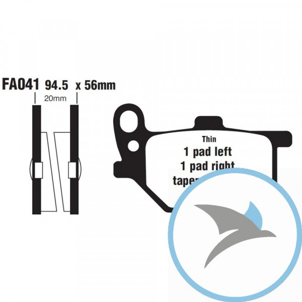 Bremsklotz Semi-Sinter V EBC - FA041V