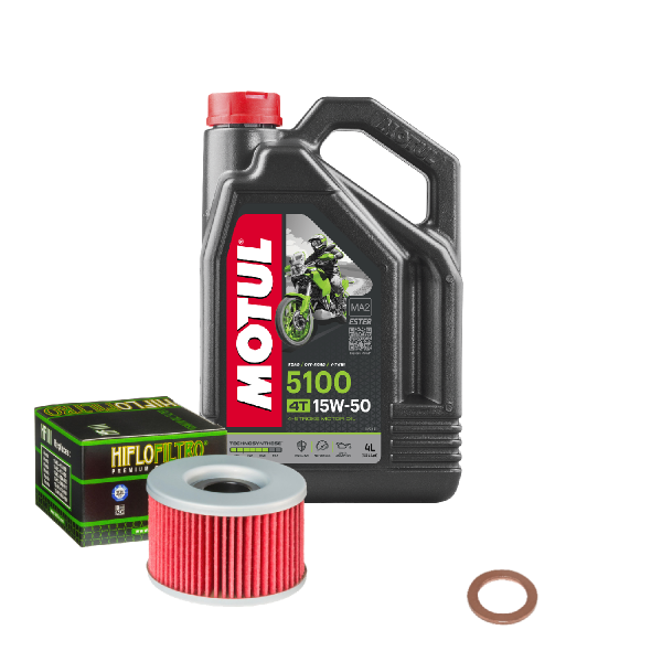 Honda CX 650 C Custom Service Kit Ölwechsel Öl Motul 5100 15W50 Ölfilter