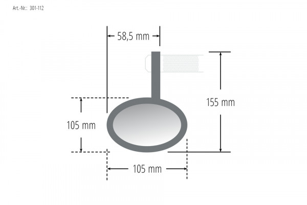 HIGHSIDER Lenkerendenspiegel IRON CROSS