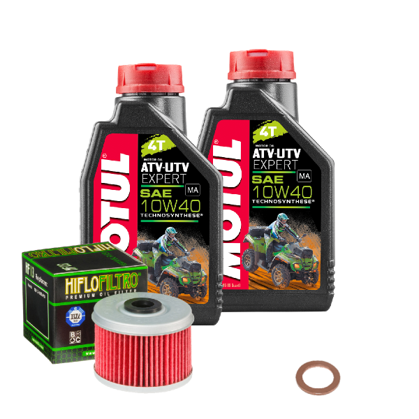 Honda TRX 350 FE Fourtrax ES Service Kit Öl Motul ATV-UTV 10W40 Ölfilter