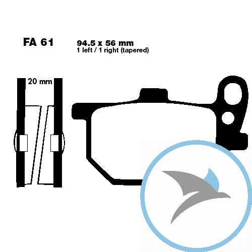 Bremsklotz Semi-Sinter V EBC - FA061V