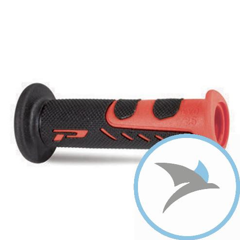 Griffgummi schwarz/rot D.22 mm. L.122MM geschlossen - PA072500RO02