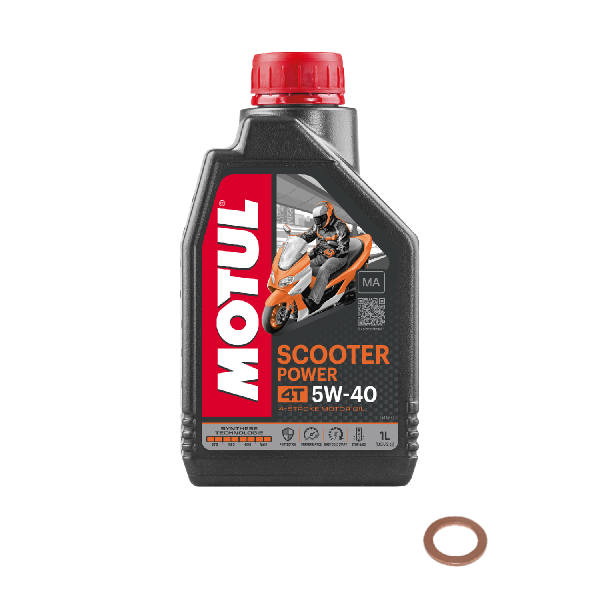 Aprilia Scarabeo 50 Service Kit Ölwechsel Öl Motul Scooter 5W40 MA Dichtring